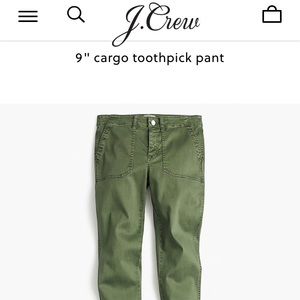 J.Crew green cargo pants